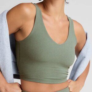 Beyond Yoga Spacedye Good Day Cropped Tank - Grey Sage Heather / L